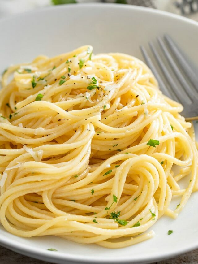 Pasta with butter is delicious and super easy to make