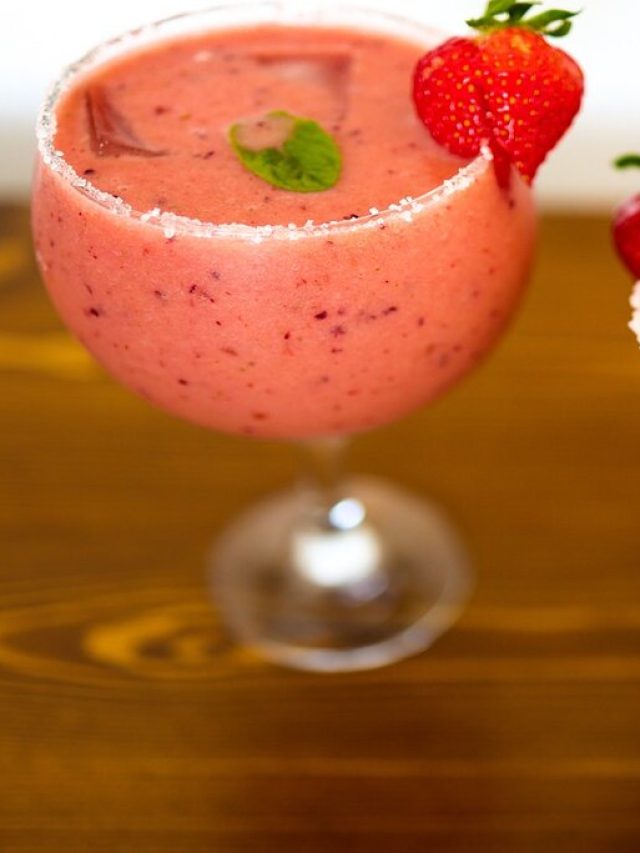 Delicious strawberry orange and banana smoothie