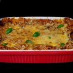 Rice casserole with hamburger and cheese